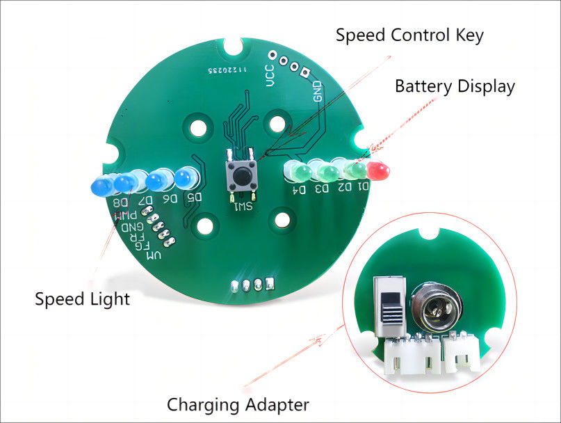 ブラシレスモーターファシヤ銃のPCB設計と製造 4段階の速度規制をサポート