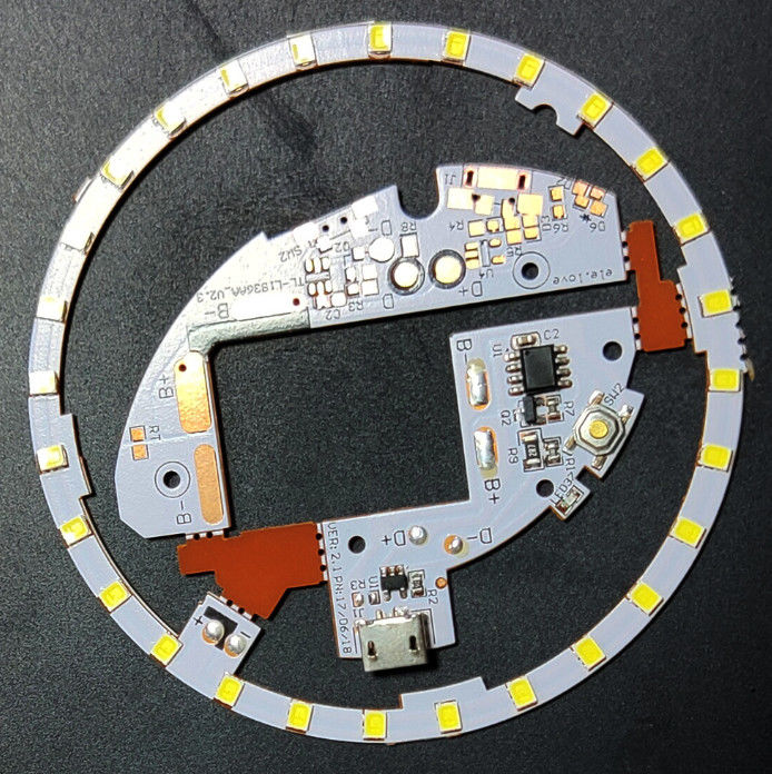 単層フレックスPCB製造 ミニ化粧鏡用USBコネクタ付きLEDライト